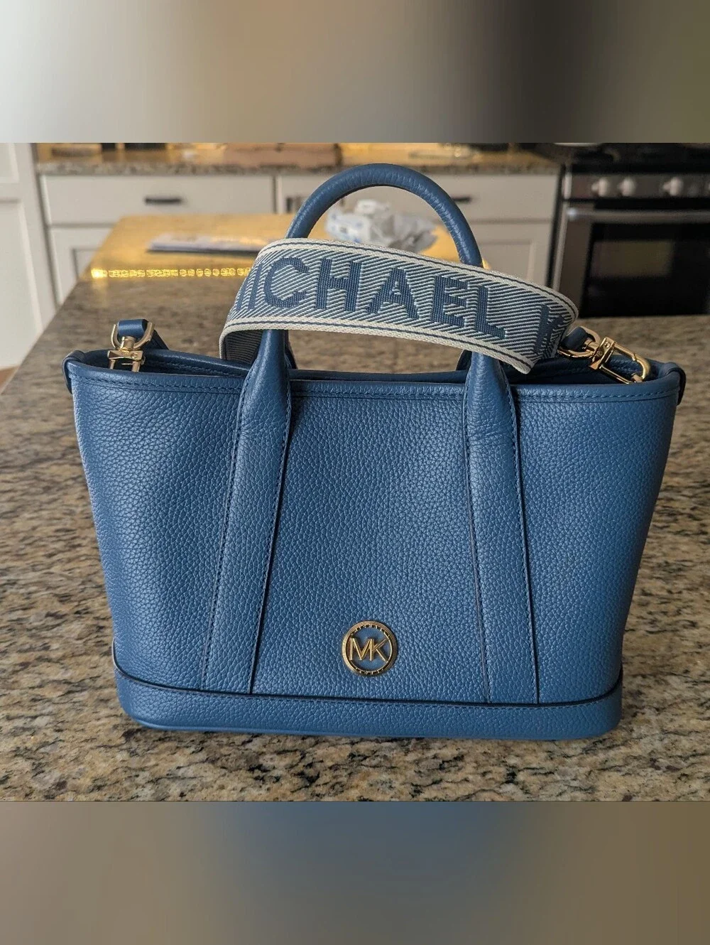 Michael Kors Luisa Small Pebbled Leather Satchel Bag
